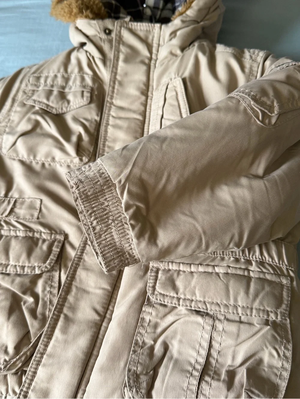 OshKosh B’gosh Unisex Toddler Heavyweight Winter Parka Jacket - Beige, Size 4T
